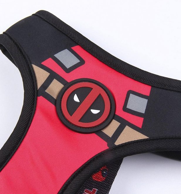 Marvel Comics Reversible Deadpool Harness for Dogs