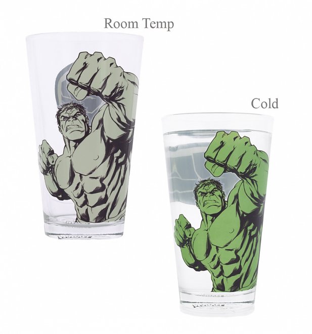 Marvel Comics The Incredible Hulk Colour Change Glass Marvel Comics The Incredible Hulk Colour Change Glass