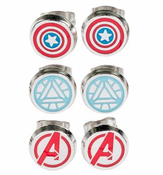 Marvel The Avengers Set Of 3 Stud Earrings Marvel The Avengers Set Of 3 Stud Earrings