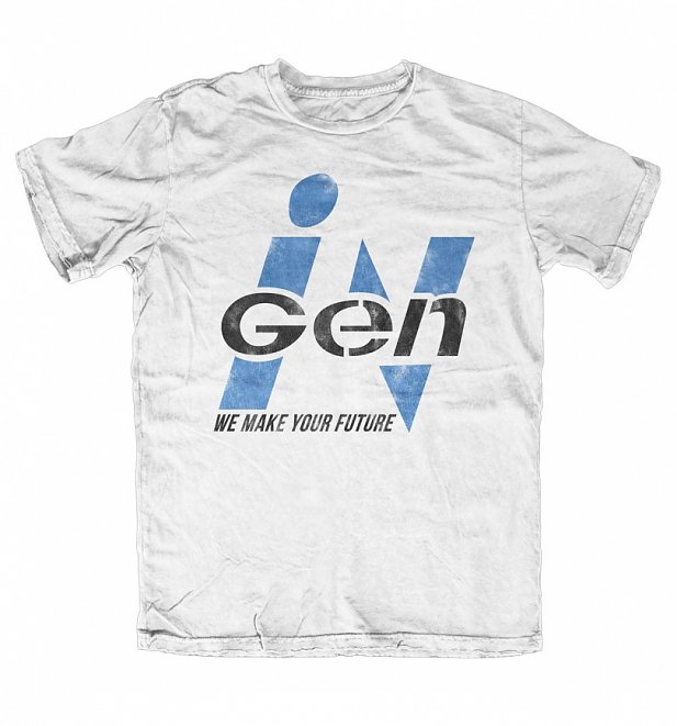 Men's White Jurassic Park Inspired InGen Logo T-Shirt Men's White Jurassic Park Inspired InGen Logo T-Shirt