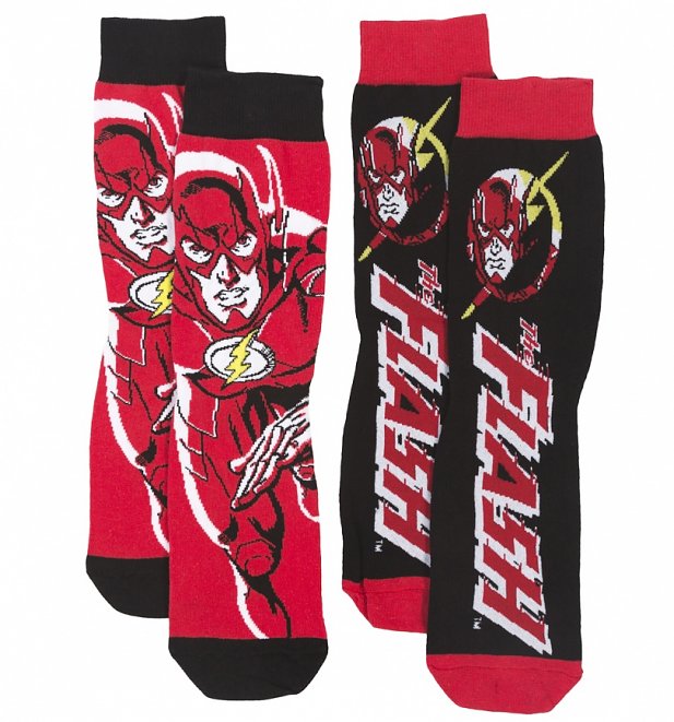 Men's 2pk The Flash DC Comics Socks Men's 2pk The Flash DC Comics Socks