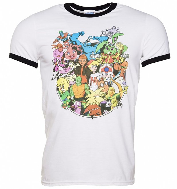 Men's 90s Cartoons Collection Ringer T-Shirt Men's 90s Cartoons Collection Ringer T-Shirt