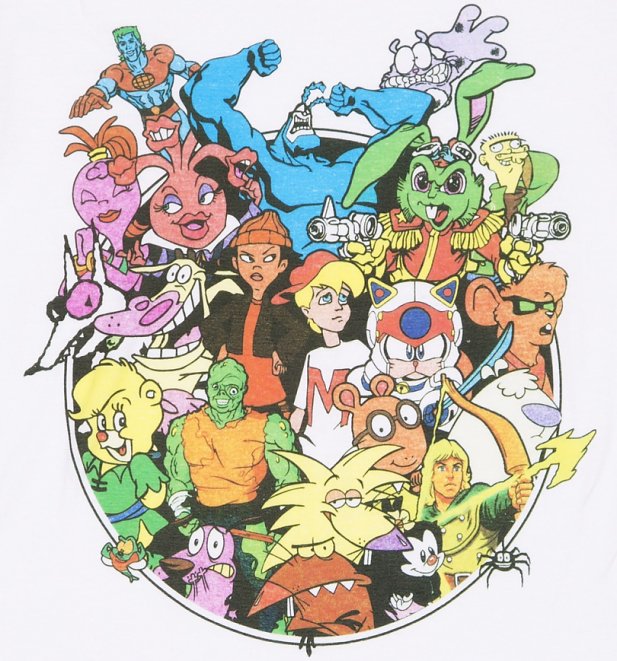 Men's 90s Cartoons Collection Ringer T-Shirt Men's 90s Cartoons Collection Ringer T-Shirt