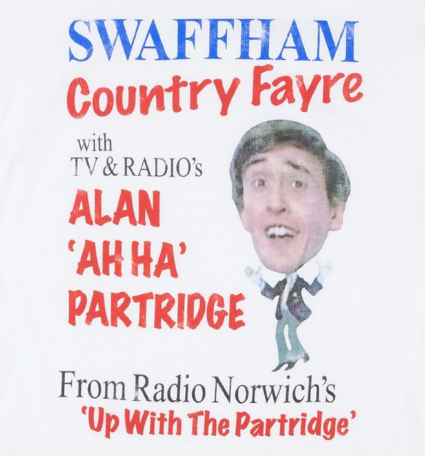Men's Alan Partridge Swaffham Country Fayre White T-Shirt Men's Alan Partridge Swaffham Country Fayre White T-Shirt