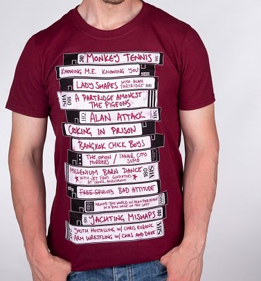 Men's Alan Partridge's Ideas For Television Shows Maroon T-Shirt Men's Alan Partridge's Ideas For Television Shows Maroon T-Shirt