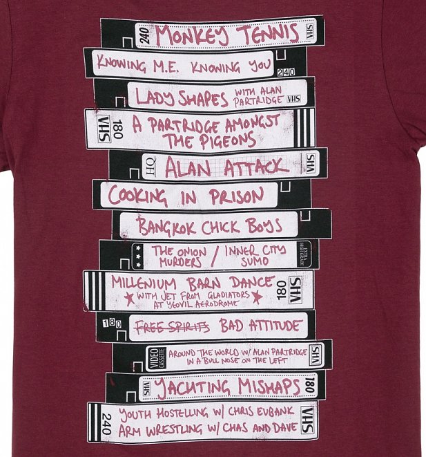 Men's Alan Partridge's Ideas For Television Shows Maroon T-Shirt Men's Alan Partridge's Ideas For Television Shows Maroon T-Shirt