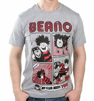 Men's Beano Comic Strip Grey T-Shirt Men's Beano Comic Strip Grey T-Shirt
