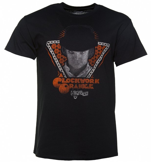 Men's Black A Clockwork Orange Triangle T-Shirt Men's Black A Clockwork Orange Triangle T-Shirt