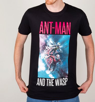 Men's Black Ant-Man And The Wasp Action Block T-Shirt Men's Black Ant-Man And The Wasp Action Block T-Shirt