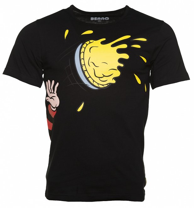 Men's Black Beano Custard Pie T-Shirt Men's Black Beano Custard Pie T-Shirt
