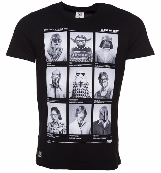 Men's Black Class Of 77 Star Wars T-Shirt from Chunk Men's Black Class Of 77 Star Wars T-Shirt from Chunk