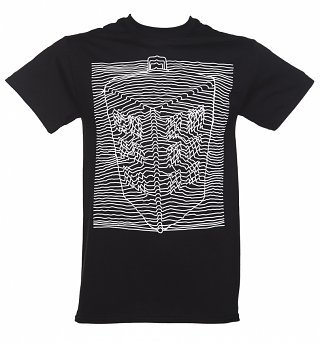 Men's Black Doctor Who TARDIS Wave T-Shirt Men's Black Doctor Who TARDIS Wave T-Shirt