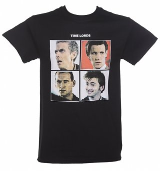 Men's Black Doctor Who Time Lords Album Parody T-Shirt Men's Black Doctor Who Time Lords Album Parody T-Shirt