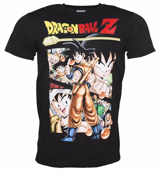 Men's Black Dragon Ball Z Earth Defenders T-Shirt Men's Black Dragon Ball Z Earth Defenders T-Shirt