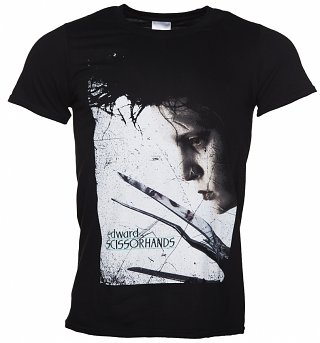 Men's Black Edward Scissorhands Reflection T-Shirt Men's Black Edward Scissorhands Reflection T-Shirt