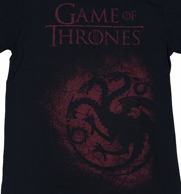 Men's Black Game Of Thrones Targaryen Spray T-Shirt Men's Black Game Of Thrones Targaryen Spray T-Shirt