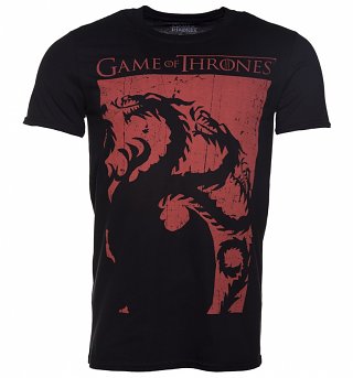 Men's Black Game Of Thrones Targaryen T-Shirt Men's Black Game Of Thrones Targaryen T-Shirt