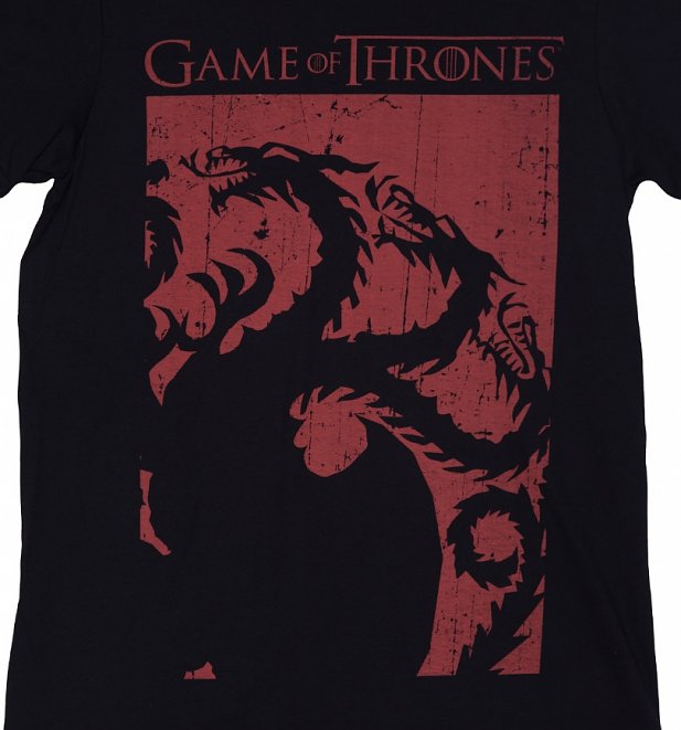 Men's Black Game Of Thrones Targaryen T-Shirt Men's Black Game Of Thrones Targaryen T-Shirt