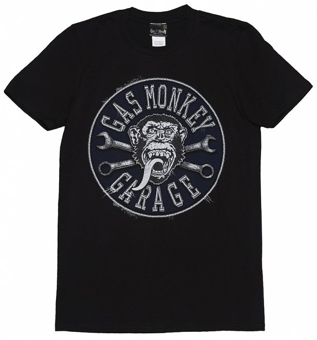 Men's Black Gas Monkey Garage Logo Fast N Loud T-Shirt