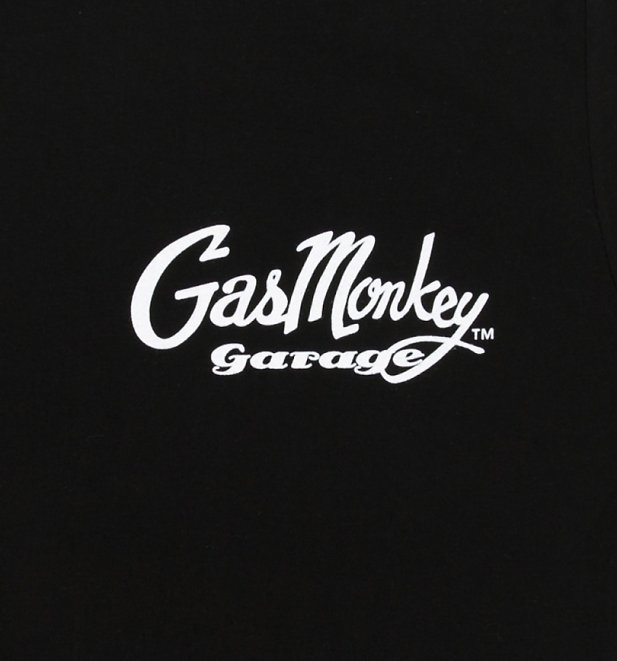 Men's Black Gas Monkey Garage White Car Fast N' Loud T-Shirt Men's Black Gas Monkey Garage White Car Fast N' Loud T-Shirt