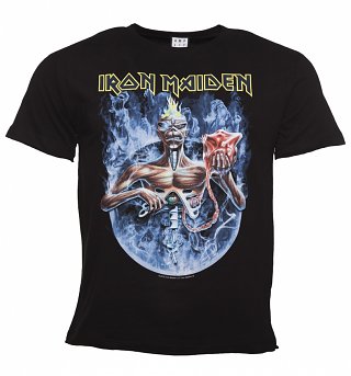 Men's Black Iron Maiden Seventh Son Circle T-Shirt from Amplified Men's Black Iron Maiden Seventh Son Circle T-Shirt from Amplified
