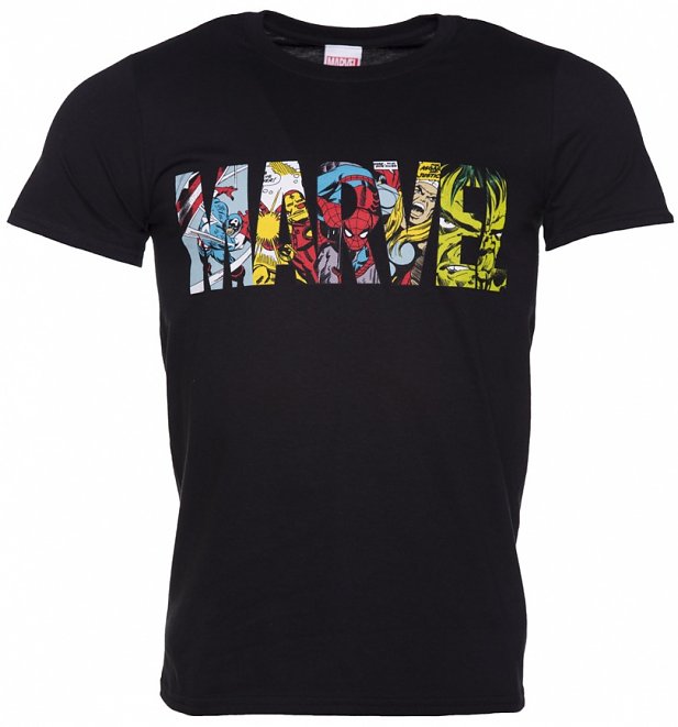 Marvel Comic Strip Logo T-Shirt