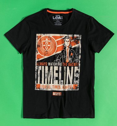 Men's Black Marvel Comics Loki Timeline T-Shirt from Difuzed Men's Black Marvel Comics Loki Timeline T-Shirt from Difuzed