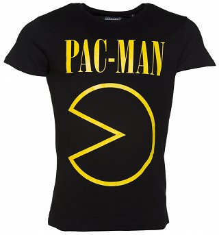 Men's Black Pac-Man Grunge T-Shirt Men's Black Pac-Man Grunge T-Shirt