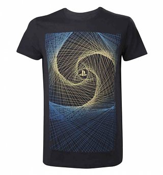 Men's Black PlayStation Wireframe T-Shirt Men's Black PlayStation Wireframe T-Shirt
