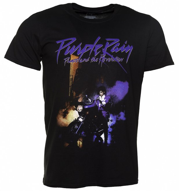 Men's Black Prince Purple Rain T-Shirt Men's Black Prince Purple Rain T-Shirt