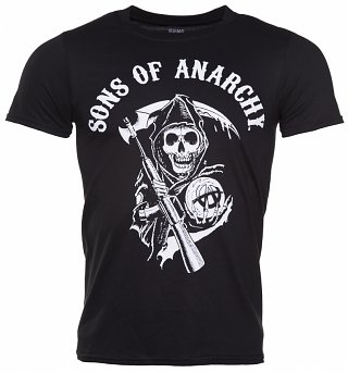 Men's Black Sons Of Anarchy Reaper T-Shirt Men's Black Sons Of Anarchy Reaper T-Shirt