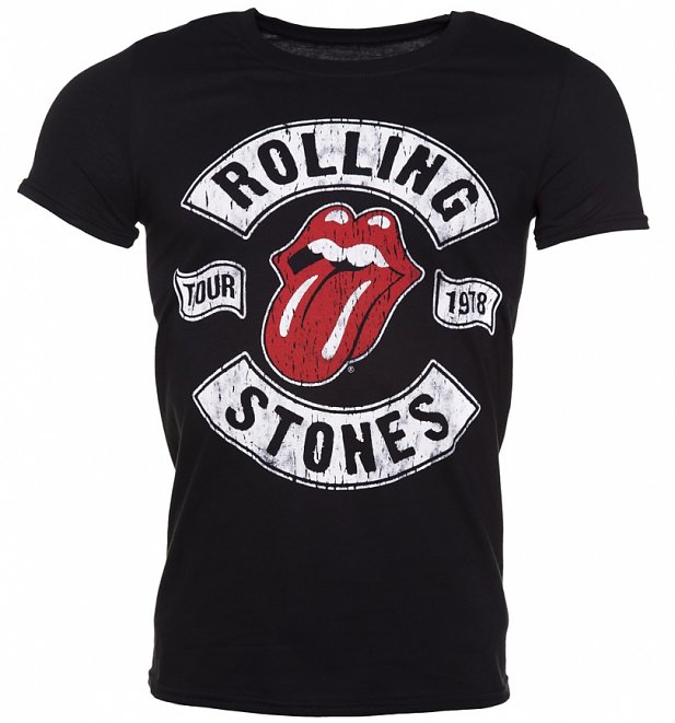 Black Rolling Stones 1978 Tour T-Shirt with Back Print Black Rolling Stones 1978 Tour T-Shirt with Back Print