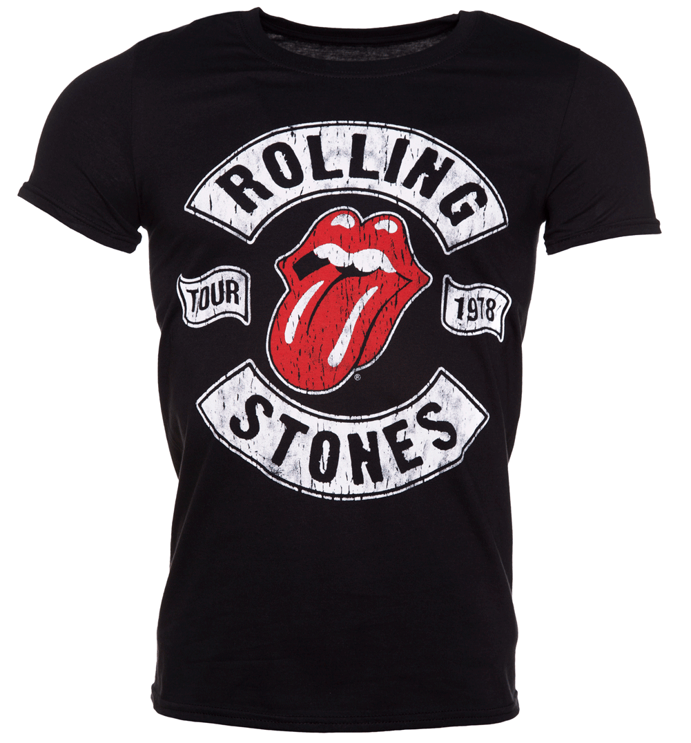 Black Rolling Stones 1978 Tour T-Shirt with Back Print Black Rolling Stones 1978 Tour T-Shirt with Back Print