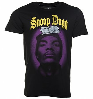 Men's Black Snoop Dogg Beware Of The Dog T-Shirt Men's Black Snoop Dogg Beware Of The Dog T-Shirt