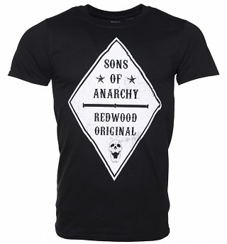 Men's Black Sons Of Anarchy Skull Club T-Shirt Men's Black Sons Of Anarchy Skull Club T-Shirt
