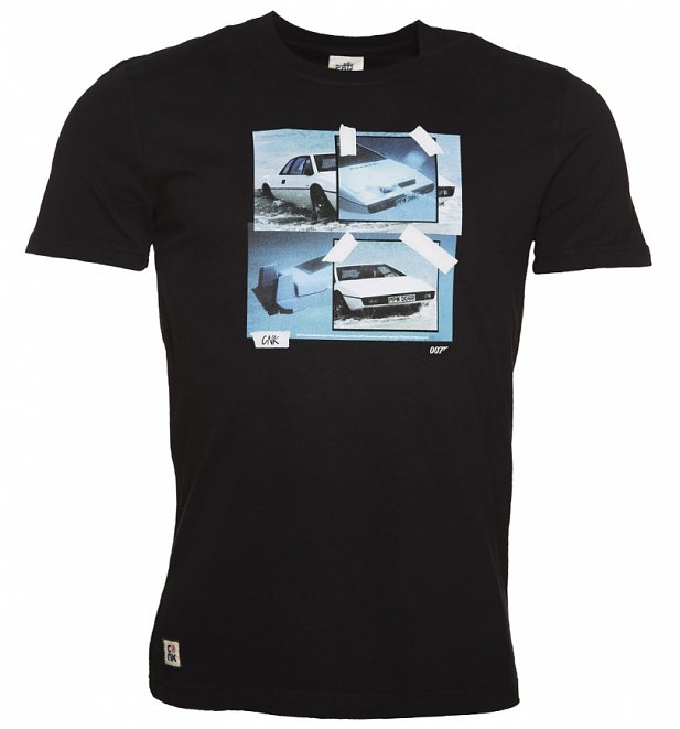 MEN'S BLACK SPLIT CARS JAMES BOND T-SHIRT