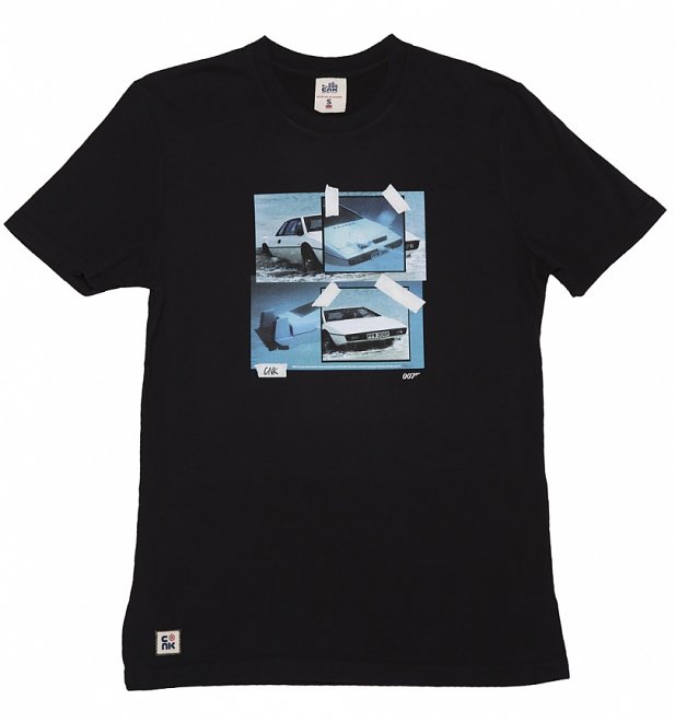 Men's Black Split Cars James Bond T-Shirt from Chunk Men's Black Split Cars James Bond T-Shirt from Chunk