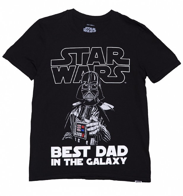 Men's Black Star Wars Best Dad In The Galaxy T-Shirt Men's Black Star Wars Best Dad In The Galaxy T-Shirt