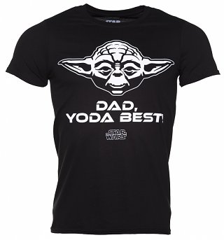 Men's Black Star Wars Dad Yoda Best T-Shirt Men's Black Star Wars Dad Yoda Best T-Shirt