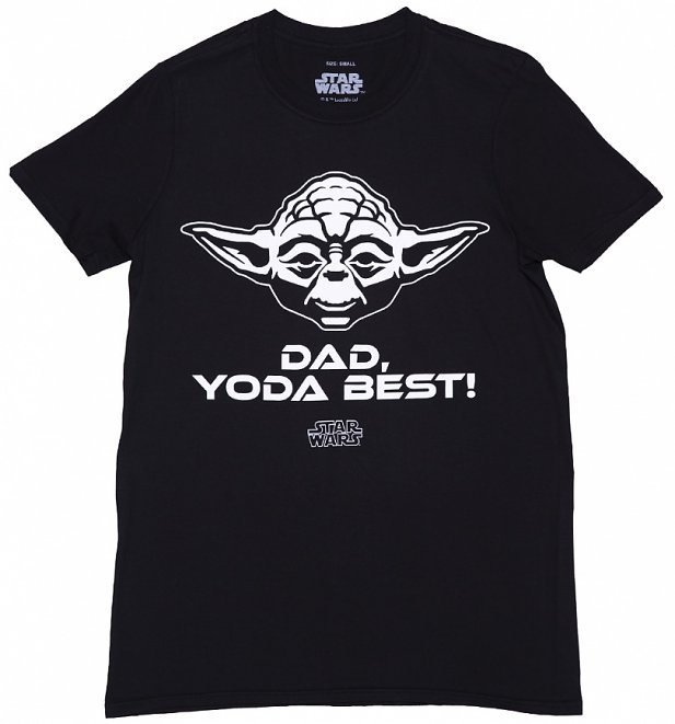 Men's Black Star Wars Dad Yoda Best T-Shirt Men's Black Star Wars Dad Yoda Best T-Shirt