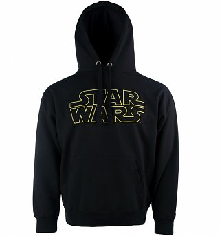 Men's Black Star Wars Logo Hoodie Men's Black Star Wars Logo Hoodie