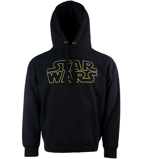 Men's Black Star Wars Logo Hoodie Men's Black Star Wars Logo Hoodie