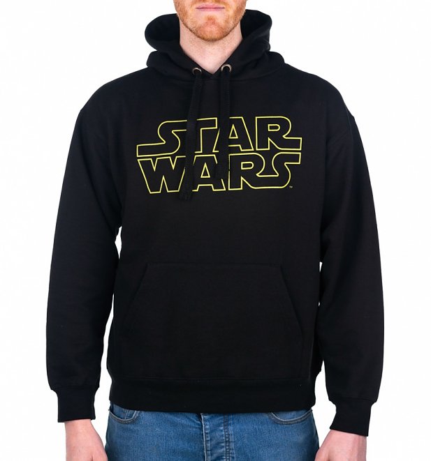 Men's Black Star Wars Logo Hoodie Men's Black Star Wars Logo Hoodie