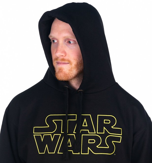 Men's Black Star Wars Logo Hoodie Men's Black Star Wars Logo Hoodie