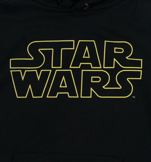 Men's Black Star Wars Logo Hoodie Men's Black Star Wars Logo Hoodie