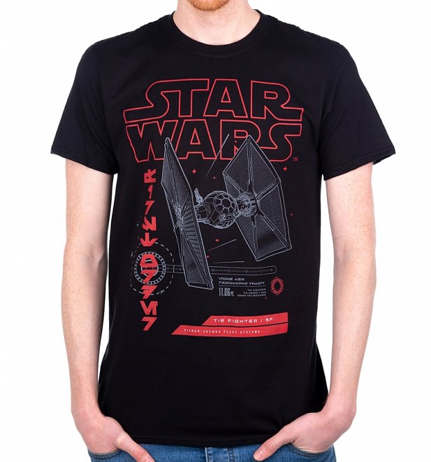 Men's Black Star Wars Tie Fighter T-Shirt Men's Black Star Wars Tie Fighter T-Shirt