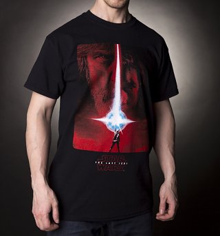 Men's Black Star Wars VIII The Last Jedi Poster T-Shirt Men's Black Star Wars VIII The Last Jedi Poster T-Shirt