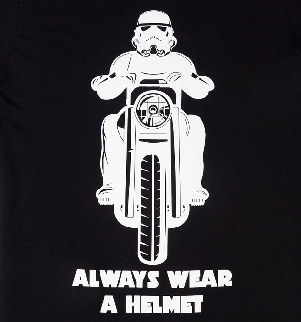 Men's Black Stormtrooper Always Wear a Helmet T-Shirt Men's Black Stormtrooper Always Wear a Helmet T-Shirt
