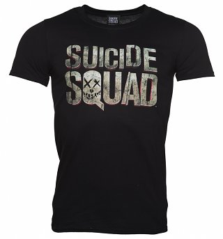 Men's Black Suicide Squad Logo T-Shirt Men's Black Suicide Squad Logo T-Shirt