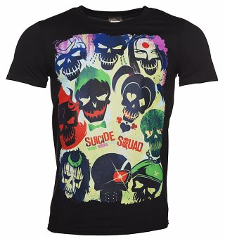 Men's Black Suicide Squad Poster T-Shirt Men's Black Suicide Squad Poster T-Shirt